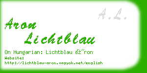 aron lichtblau business card